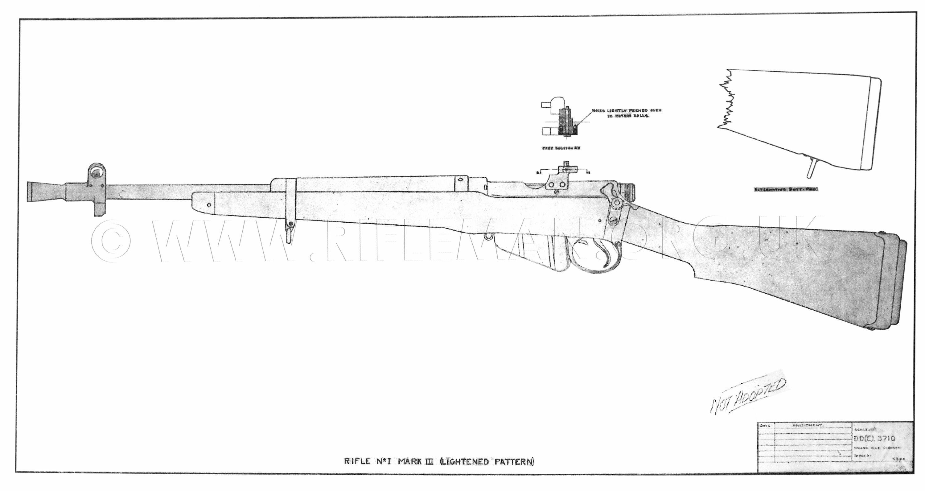 Lee Enfield SMLE No. MK4 303 British Rifle rifle parts, stock and bolt