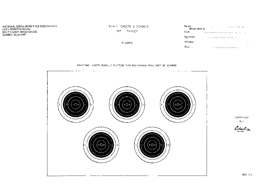 The 'Cadets and Schools' Target